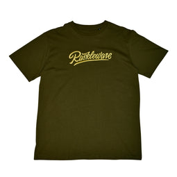 Raskleware Embroidered 100% Cotton T-Shirt, Casual Wear, Breathable, Soft, Comfortable, Machine washable, Olive Gray