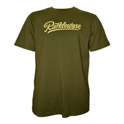 Raskleware Embroidered 100% Cotton T-Shirt, Casual Wear, Breathable, Soft, Comfortable, Machine washable, Olive Gray