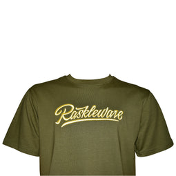 Raskleware Embroidered 100% Cotton T-Shirt, Casual Wear, Breathable, Soft, Comfortable, Machine washable, Olive Gray