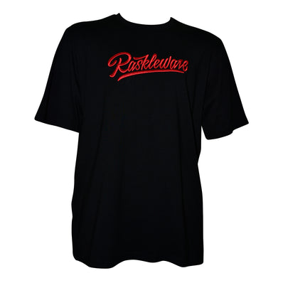 Raskleware Embroidered 100% Cotton T-Shirt, Casual Wear, Breathable, Soft, Comfortable, Machine washable, Black