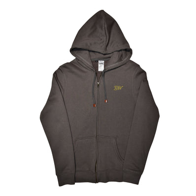 RKW 100% Cotton Bronze Zipper Embroidered Hoodie - Heavyweight Premium Wear for Style, Comfort & Warmth, Machine Washable - Olive Gray