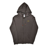 RKW 100% Cotton Bronze Zipper Embroidered Hoodie - Heavyweight Premium Wear for Style, Comfort & Warmth, Machine Washable - Olive Gray