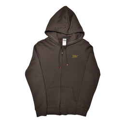 RKW 100% Cotton Bronze Zipper Embroidered Hoodie - Heavyweight Premium Wear for Style, Comfort & Warmth, Machine Washable - Olive Gray